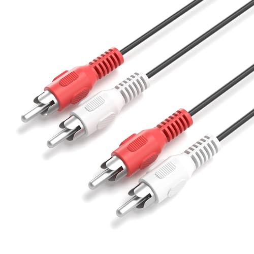 JAMEGA - 10m Cinch Audio Kabel Stereo 3,5mm Klinke (Aux) auf 2 x Cinch Y Splitter Chinch Kabel Koaxialkabel Klinkenkabel für Verstärker, Stereoanlagen, Hifi Anlagen uvm.