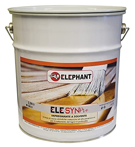 5lt | Impregnante SINTETICO SYNT SOLVENTE per legno - ELE SYN PRO (Trasparente)