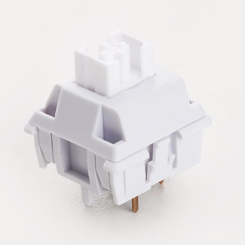 Image of OOCTPK Chilkey WS White Silent Linear Mechanical Keyboard Lubed Switches, 5-Pin 45gf Quiet Pre-Lubed Switches with Standard MX Structure (35pcs)