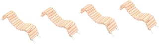NOLITOY 4 Pçs Hamster Log Escada Hamster Suprimentos Coelho Mastigar Brinquedos Hamster Pontes Hamster Jogar Brinquedo Coelho Ponte Brinquedo Pet Cockatiel Brinquedos Hamster Gaiola