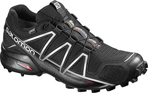 SALOMON Speedcross 4 Gore-tex, Zapatillas de Trail Running Hombre, Negro (Black/Silver Metallic), 43 1/3 EU