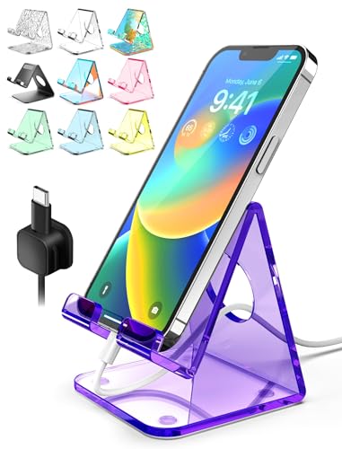 Support de téléphone transparent idéal pour votre table de chevet