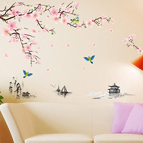 M Achoose Flower Wall Decals Wall Stickers Peel And Stick Removable Decal Home Décor Stickers &Murals Wall Decor For Home Bedroom Living Room Wall Decaoration (95"×60”) #TOP3