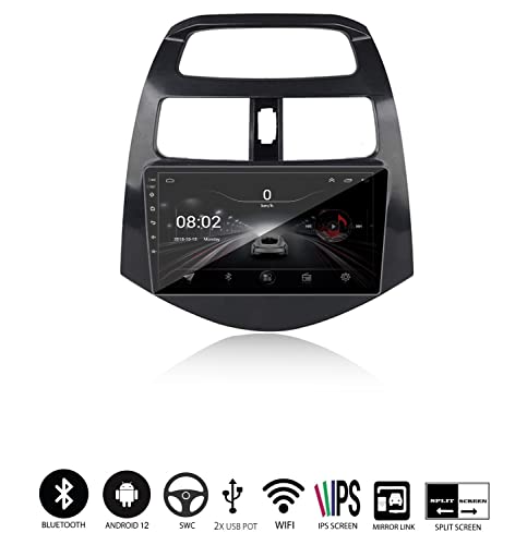 Image of AUTO SNAP 9 Inches 22cm Touch Screen Android 12 Gorilla Glass IPS Display Car Stereo with 2GB RAM /16 GB ROM GPS /Wi-Fi /Navigation /Steering Wheel Controls Mirror Link Compatible for Beat