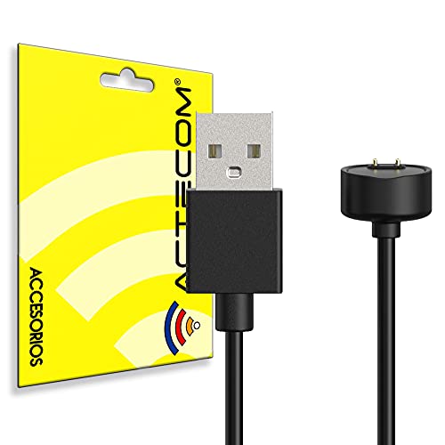 actecom Cable de Carga Magnético para Xiaomi Mi SmartBand 5, 6 y 7 - Conector Imantado, Portátil, 40cm, Negro