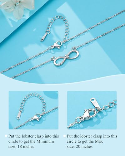 Love is Forever-Infinity CZ Cross Necklace Baptism Confirmation Religious Christian Gifts for Women Girls3