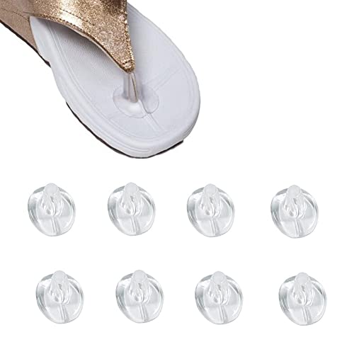 Image of 5 Pairs Silicone Thong Sandal Toe Protectors Clear Sandal Flip Flops Gel Toe Guards Cushions Thong Protectors