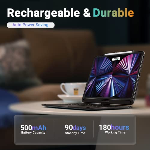 Edaiser Keyboard Case For Ipad Pro 12.9; 2022 Trackpad Case With Keyboard Ipad Pro 12.9 Inch 6Th Generation 5Th 4Th 3Rd Gen 2021 2020 Smart Touch 360 Rotation Backlit Bluetooth Cover And Pencil Holder #TOP3