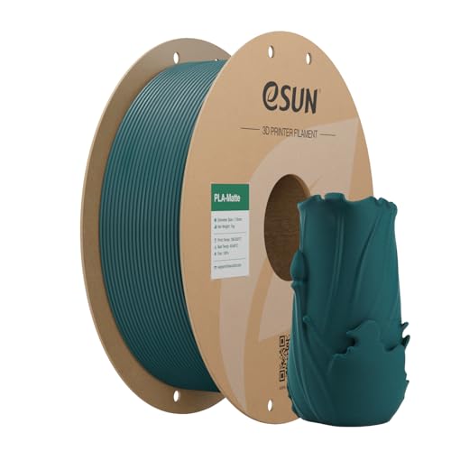 Image of eSUN Matte PLA Filament 1.75mm, 3D Printing PLA Filament 1kg Carboard Spool (2.2lbs) for Most FDM 3D Printers, Morandi Green