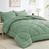 HEVUMYI Light Green Cali-King Comforter...