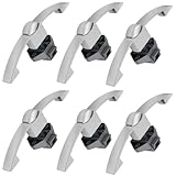 MTSmart 6 Stück Wohnmobil Schlösser, Druckknopfriegel mit Griff aus Metall,Schrank Schlösser für Wohnmobile, RVs, Boot,Yachten,Möbel,Schubladentür Schlösser,160mm (6 Stück Chrom schrankgriff)