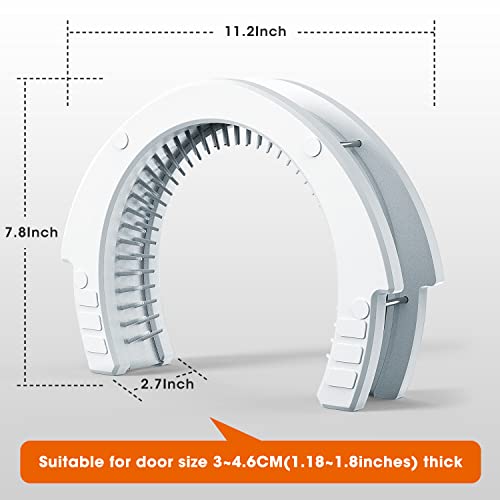 FICUSWIN Cat Door Interior Door, Pet Door with Removable Cleaning Grooming Brush, Large Pet Cat Pass for Adult Cats up… - Image 5