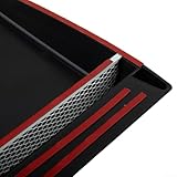 Niceminiwall Cubierta de ventilación decorativa de plástico ABS negro para capó de coche y SUV, 26 cm x 18 cm x 3,5 cm con instalación de base de cinta