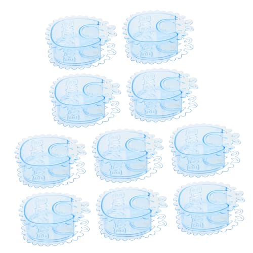 SWOOMEY 10 Piezas Caja De Dulces De Boda Claro Cajas De Favor Cajas De para Shower Pequeñas Cajas De Favor Cajas De Favor De La Ducha del Bebé Tratar Cajas Sky-Blue El Plastico