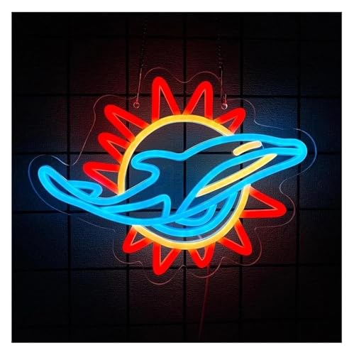 Enseigne tournesol LED et néon baleine décorative à intensité réglable