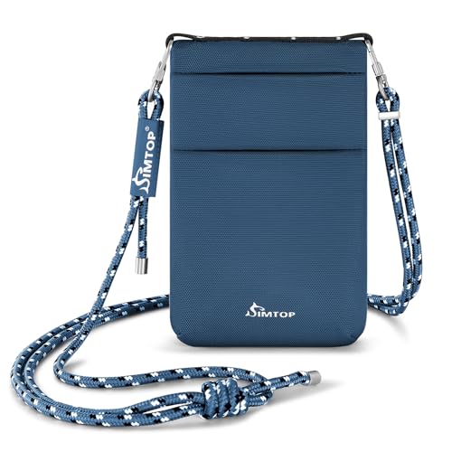 SIMTOP PochetteTour de Cou étanche avec Protection RFID pour Homme et Femme,Pochette pour...