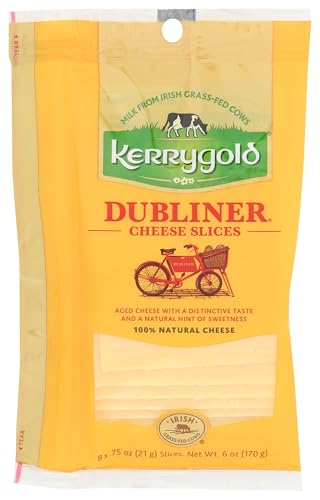 Kerrygold Grass-fed Dubliner Irish Cheese Slices, 6 OZ