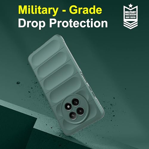 Image of Zapcase Back Case Cover for Realme 13 5G | Compatible for Realme 13 5G Back Cover | Liquid Silicon Magic Case with Camera Protection | Dark Green