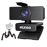 NexiGo 4K Business Webcam Kit, N60 Pro UHD Web Cam with Autofocus, 1080p 60 fps, Noise-Canceling Mics, Distortion-Free Lens, Flexible Tripod Stand, for Switch 2/Zoom/Teams/Google Meet
