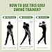 Golf Swing Trainer with Click Feedback - Retractable Training Aid for Grip, Arm Connection & Swing Correction, Indoor/Outdoor Practice for Right & Left Handed Golfers