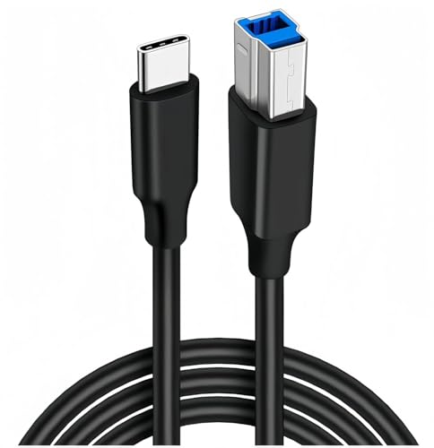 URELEGAN USB B 3.0 Cable, USB 3-B Male to USB C Cable, 6ft USB C to USB 3.1 Type B Cable 5Gbps High Speed Printer Cord for Computer, Phone, Docking Station, External Hard Drivers, Scanner and More by URELEGAN - Used condition - US$5.17