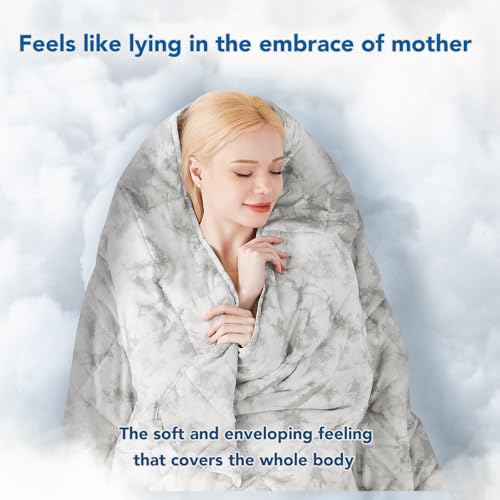 Topcee Weighted Blanket for Adults (20 lbs, 60" x 80") Queen Size Soft Cooling Heavy Blanket Sleeping, Apply to 190-210 lbs Body, Thick Breathable Blanket with Glass Bead, Easy Care
