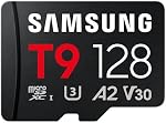 Samsung T9 Micro SD Memory Card 128GB UHS-I U3 200MB/s for Avid Gamers and Professional Creator, Drone or Action Cam (MB-MH128T/CA) [Canada Version]