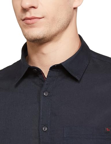Image of Spykar Men's Cotton Solid Slim Fit Shirt