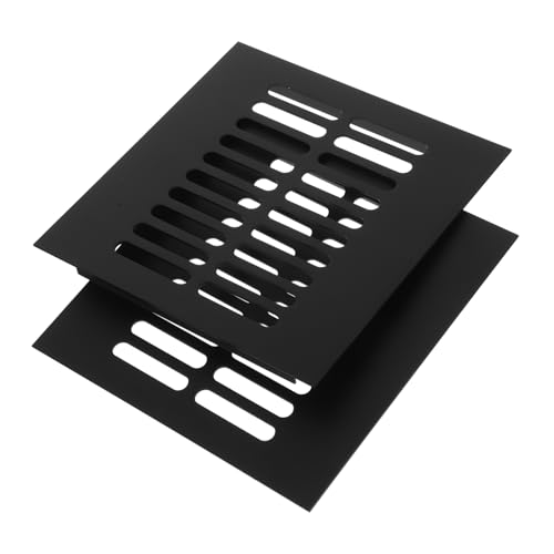 VERDANVERSE 2Piezas Rejilla de Ventilación para Muebles Diseño Cuadrado Adecuada para y Armarios Acabado para Ventilación de Olores
