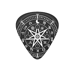 Lot de 12 médiators pour guitare avec symbole mystère et signe du zodiaque – Noir – Pour guitare électrique et basse – Cadeau idéal pour les amateurs de guitare acoustique – Avec boîte - Les Beatles, Paul McCartney, John Lennon, RIngo Starr, George Harrison