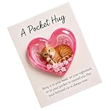 Genérico Recuerdo De Gato: Tarjeta Con Forma De Corazón, Linda Nota Emocional, Mensaje De Aliento Motivacional, Ficha De Amor De Bolsillo | Escritura Interior En Para Mujeres, Adolescent