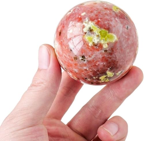 Crystal Peach Blossom Crystal Ball Crystal Sphere Balls for Witchcraft and Decorative Balls Ornaments - Crystals and Stones Begi