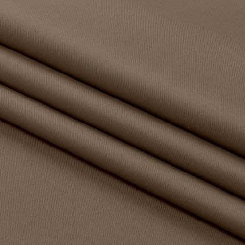 Image of Aiyufeng Brown Short Blackout Curtains for Bedroom 54 Inches Long 2 Panels Set, Solid Thermal Insulated, Energy Saving Window Treatment Curtains Blackout Drapes, W40 x L54 Inch, Brown