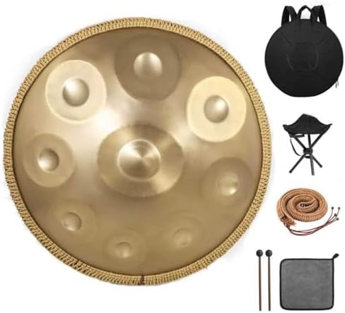 onlyfly Handpan Hand Drum 9 Notes 432Hz D-Minor 22 Inches Bronze ...