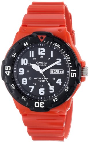 Montre homme Casio MRW200HC-4BVCF idée cadeau style sport cadran noir et rouge