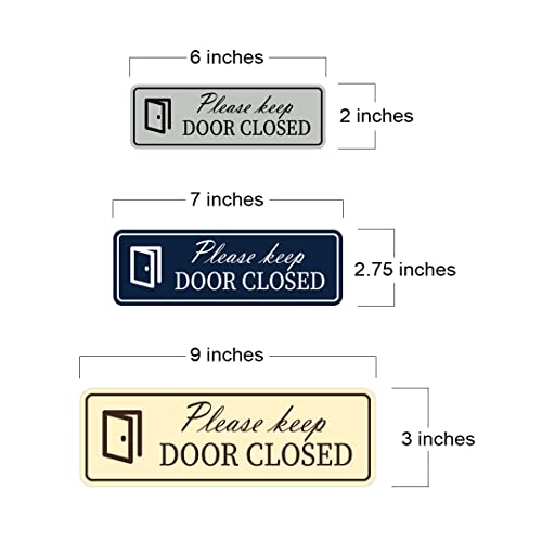 Plaque porte Please Keep Door Closed lisibilité optimale finition brossée - 7