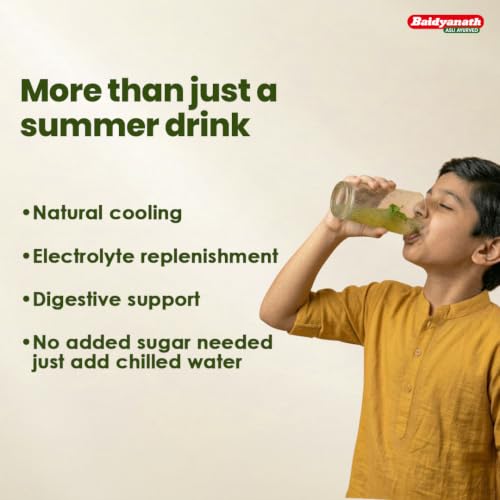 Image of Baidyanath Aam Panna Concentrate 600 ml | Refreshing Raw Mango Drink Concentrate with Mint, Jeera & Black Salt