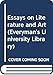 Essays on Literature and Art (Everyman's University Library)
