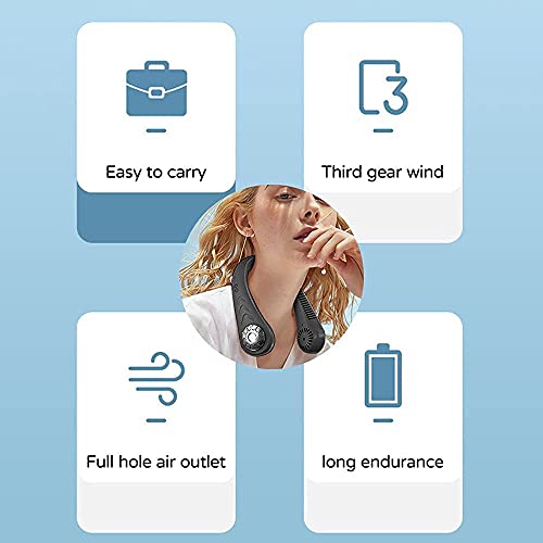 Hals Ventilator Draagbare Hangende Hals Ventilator, Koeling Neckband Fan, oplaadbare wearable nekventilator Bladeless… - Image 5