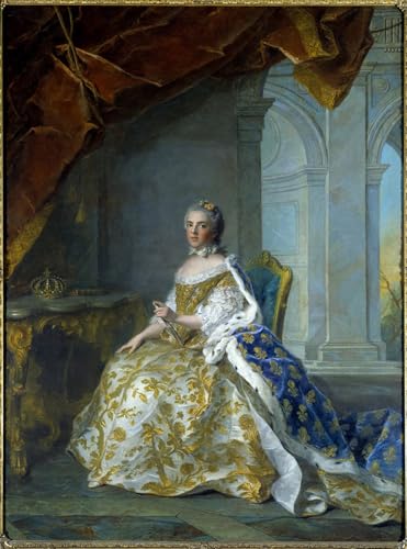Toile Portrait de Louise Elisabeth de France Nattier Décoration Murale Chambre 60x90 cm