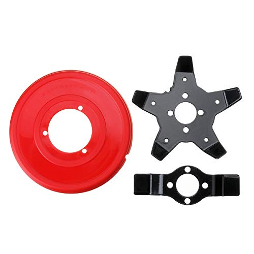 Be82aene Garden Outdoor Grass Trimmer Head Lawn Mower Blades Steel Brush Cutter Blades with Protective Cover sharper and