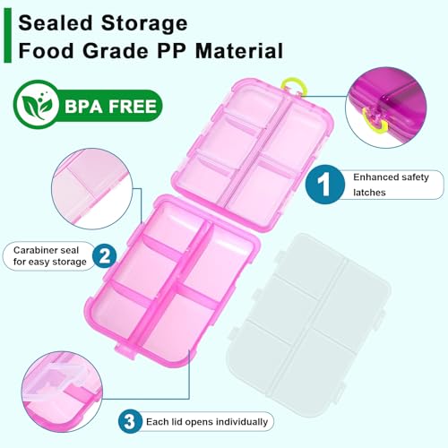 Image of Pill Organizer Travel Medicine Case - Daily Pill Organizer with 144 Labels, Portable Travel Essentials for Medication