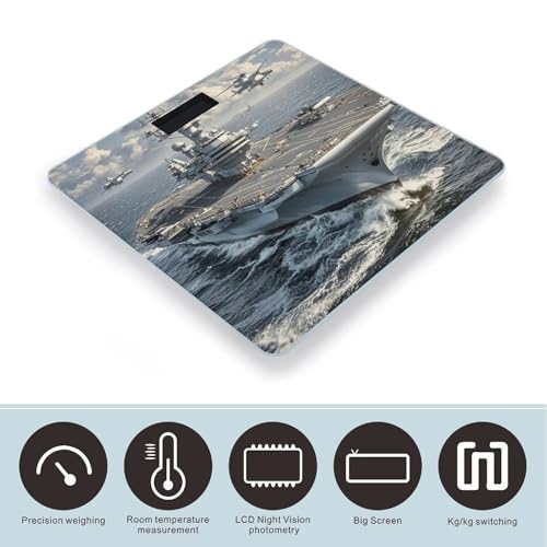 Báscula digital de baño con plataforma amplia y pantalla LCD miniatura 3