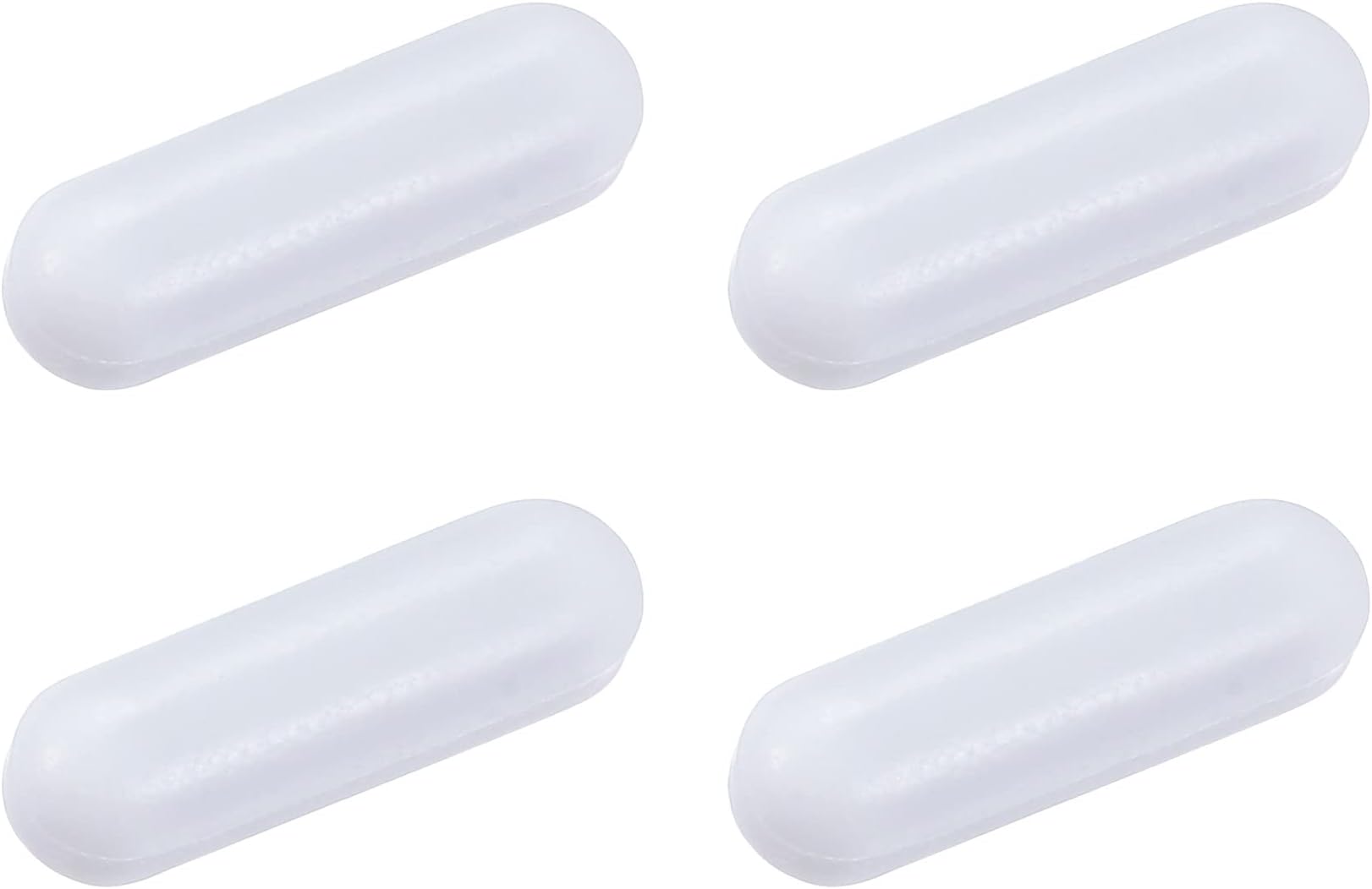 sourcing map Magnetic Stirrer Mixer Stir Bar Rod 20mm(0.79") Cylinder Shape PTFE Coating Magnet White for Laboratory Pack of 4