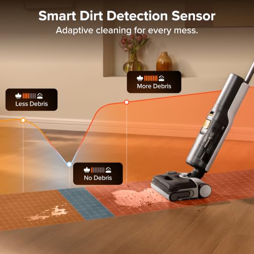 Image of roborock F25 BX Gen 2 Wet Dry Vacuum Cleaner, Cordless Vacuum Mop Combo | 194F Hot Air Flash Drying & Self Cleaning, Zero-Tangle Wet Floor Mop for Hard Floor, 20000Pa Electric Mop with 180 Lie Flat