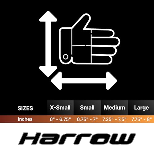 image for Harrow Double Down Field Hockey Gloves, Small, Black