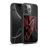 Head Case Designs Officially Licensed Assassin's Creed Yasuke Naoe Red Shadows Graphics Gel Armour Case [Military Grade Protection] Compatible with Apple iPhone 16 Pro Max