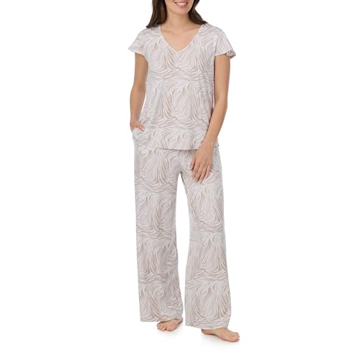 Image of Tommy Bahama Matching 2 Piece Short Sleeve Jersey Pajamas for Women Set