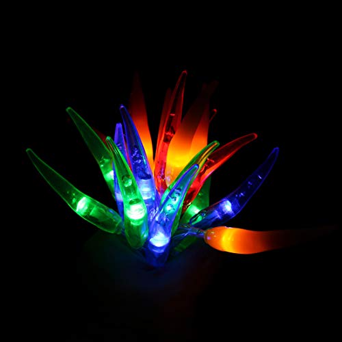 Amants01 Chili String Lights,Multicolor Chili Pepper String Lights 40 LEDs Battery Operated String Lights for Home,Gardens,Park,Patios Decoration,Party,Wedding,Xmas,Chinese New Year.