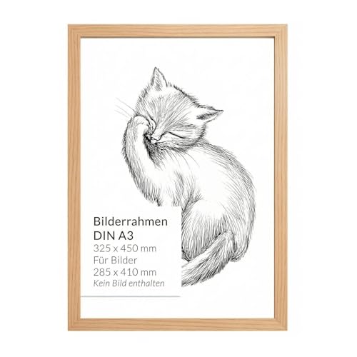 Licht-Erlebnisse Marco de fotos DIN A3, 45 x 32,5 cm, madera, plástico, irrompible, marco de fotos para fotos, pósteres, marcos de madera